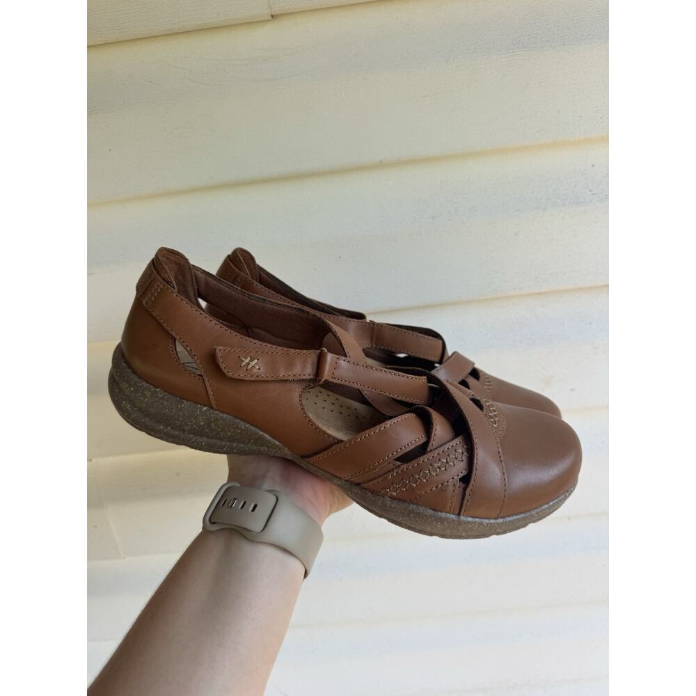 Clarks Brown Womens Size 11 Roseville Step Mary Jane Flat Ultimate Comfort Shoe